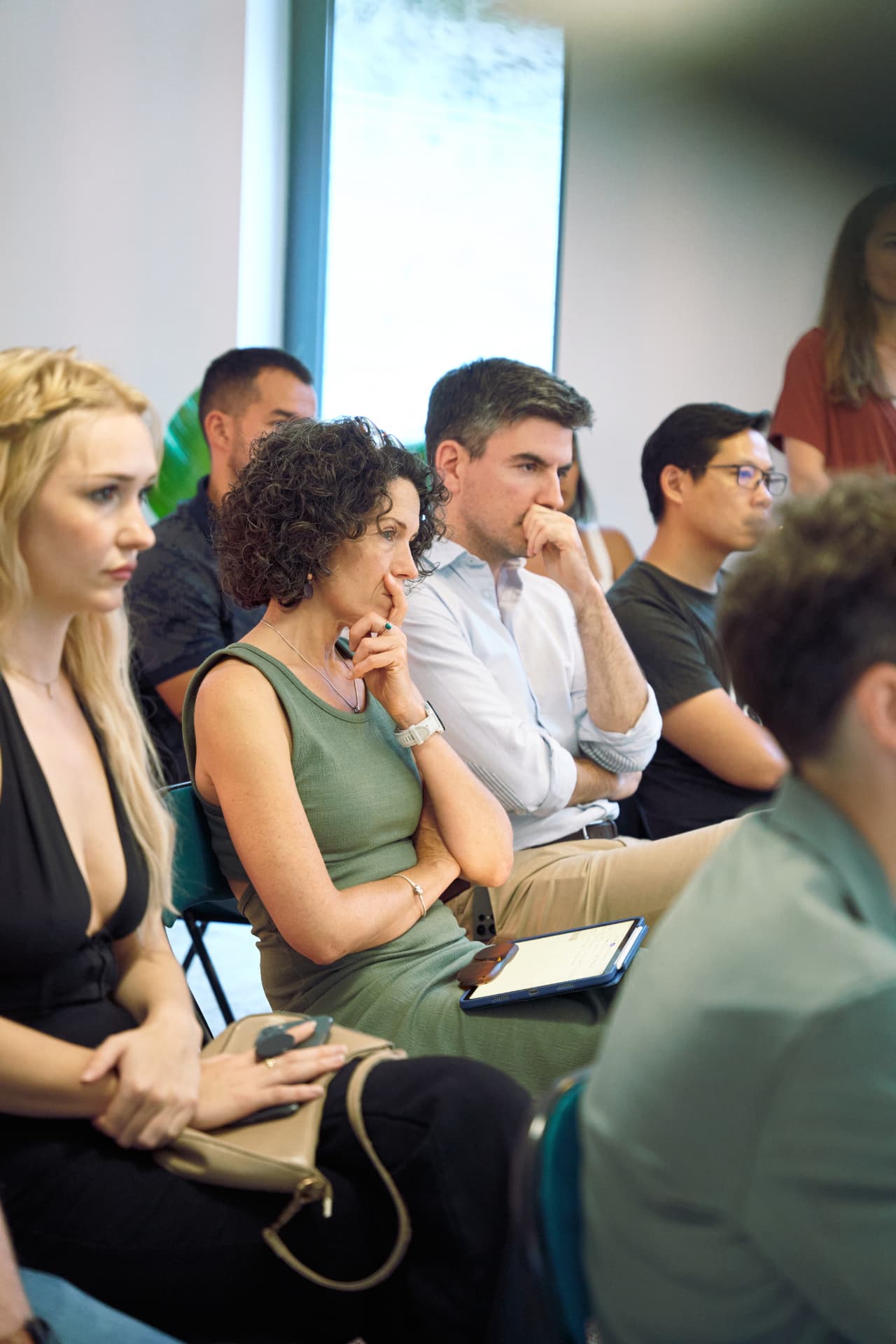 Audience listening to a presentation in the Kreators Hub